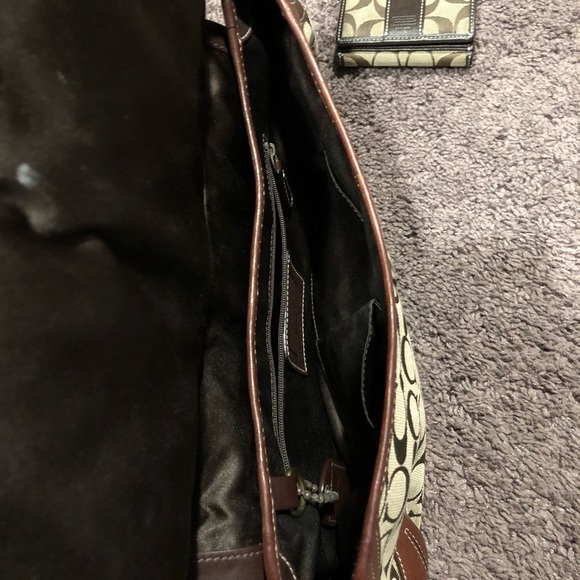 Coach Natural Brown “C” design Purse & Wallet - Picture 4 of 5